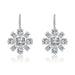 Wholesale petal long silver plated earrings JDC-ES-BZ003 Earrings 标志 Wholesale Jewelry JoyasDeChina Joyas De China