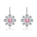 Wholesale petal long silver plated earrings JDC-ES-BZ003 Earrings 标志 Wholesale Jewelry JoyasDeChina Joyas De China