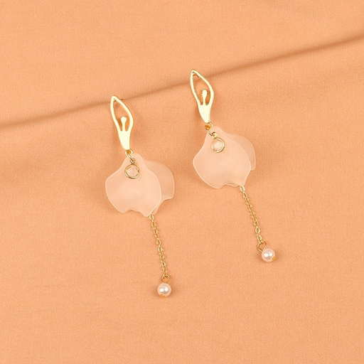 Wholesale petal pearl plating alloy earrings JDC-ES-LSY015 earrings JoyasDeChina Wholesale Jewelry JoyasDeChina Joyas De China