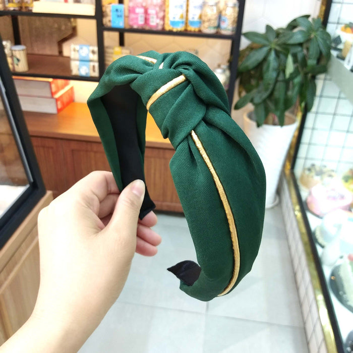Bulk Jewelry Wholesale Phnom Penh Knotted Broad Edge Pure Color Fabric Headband JDC-HD-O115 Wholesale factory from China YIWU China