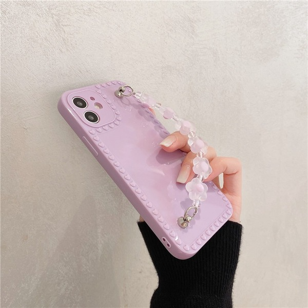 Bulk Jewelry Wholesale phone case Purple flower chain silicone JDC-PC-YPM002 Wholesale factory from China YIWU China