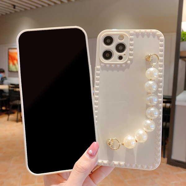 Bulk Jewelry Wholesale phone case silicone White pearl JDC-PC-YPM008 Wholesale factory from China YIWU China