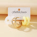 Wholesale pink alloy acrylic earrings JDC-ES-SF073 Earrings 少峰 Wholesale Jewelry JoyasDeChina Joyas De China