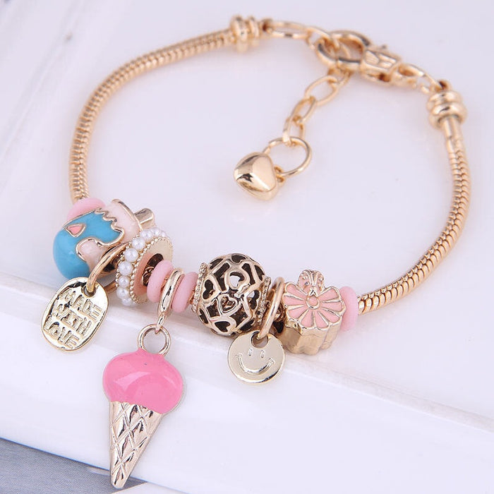 Wholesale pink alloy bracelet JDC-BT-WY113 Bracelet 威扬 7# Wholesale Jewelry JoyasDeChina Joyas De China