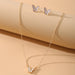 Wholesale pink alloy butterfly necklace JDC-NE-F604 Necklaces 韩之尚 Wholesale Jewelry JoyasDeChina Joyas De China