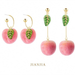 Bulk Jewelry Wholesale pink alloy peach earrings JDC-ES-RL128 Wholesale factory from China YIWU China