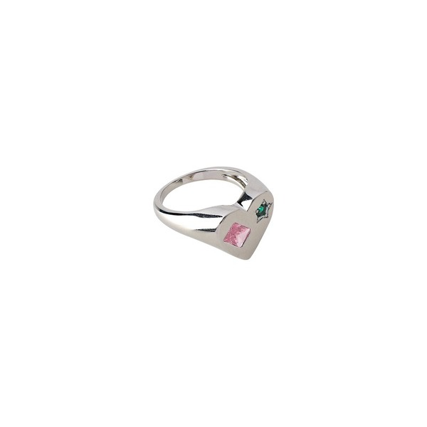 Bulk Jewelry Wholesale pink and green color matching inlaid gemstone rings JDC-RS-W203 Wholesale factory from China YIWU China