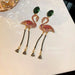 Wholesale pink animal alloy earrings JDC-ES-BY-092 Earrings 宝钰 Wholesale Jewelry JoyasDeChina Joyas De China