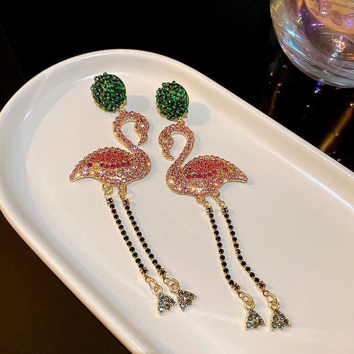 Wholesale pink animal alloy earrings JDC-ES-BY-092 Earrings 宝钰 pink Wholesale Jewelry JoyasDeChina Joyas De China