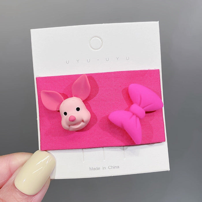 Wholesale pink cloth hairpin (F)JDC-HC-GSHX093 Hair Clips 恒曦 2#piggy Wholesale Jewelry JoyasDeChina Joyas De China