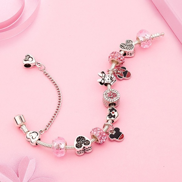 Bulk Jewelry Wholesale pink crystal Mickey Minnie bracelet JDC-BT-LX002 Wholesale factory from China YIWU China