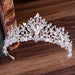 Wholesale pink diamond crystal handmade beaded crown hair band JDC-HD-ZuanG004 Headband 钻岗 Wholesale Jewelry JoyasDeChina Joyas De China