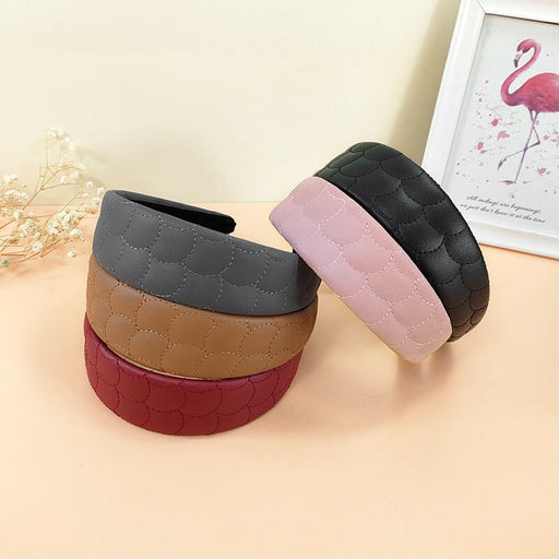 Wholesale pink leather hair band JDC-HD-O347 Headband 潮炫 Wholesale Jewelry JoyasDeChina Joyas De China