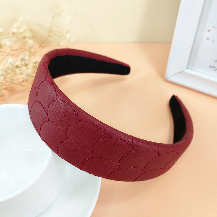 Wholesale pink leather hair band JDC-HD-O347 Headband 潮炫 Red Wholesale Jewelry JoyasDeChina Joyas De China