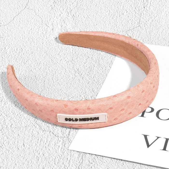 Wholesale pink leather headband JDC-HD-PZ020 Headband 蒲钻 pink Wholesale Jewelry JoyasDeChina Joyas De China