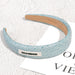 Wholesale pink leather headband JDC-HD-PZ020 Headband 蒲钻 sky blue Wholesale Jewelry JoyasDeChina Joyas De China