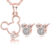 Wholesale Pink Necklace Earring Set JDC-NE-XingL029 Necklaces 星銮 Wholesale Jewelry JoyasDeChina Joyas De China