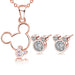 Wholesale Pink Necklace Earring Set JDC-NE-XingL029 Necklaces 星銮 NC01 Wholesale Jewelry JoyasDeChina Joyas De China