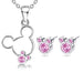 Wholesale Pink Necklace Earring Set JDC-NE-XingL029 Necklaces 星銮 NC05 Wholesale Jewelry JoyasDeChina Joyas De China