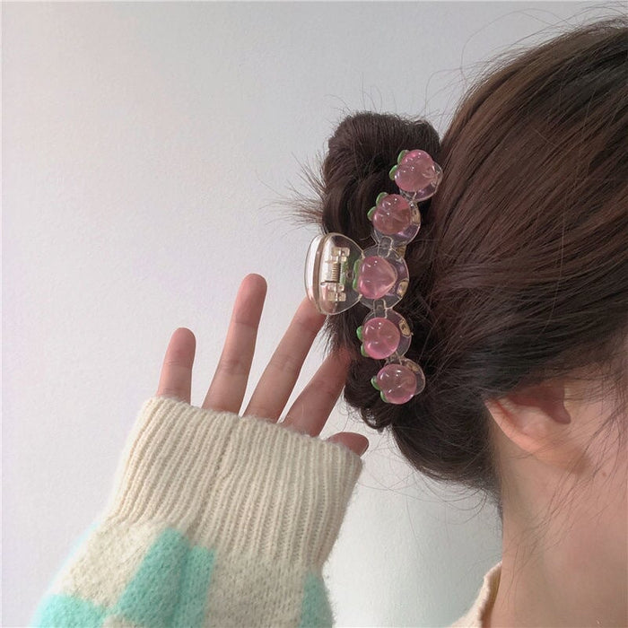 Wholesale pink peach grab clip JDC-HC-BL002 Hair Clips 冰澜 Wholesale Jewelry JoyasDeChina Joyas De China
