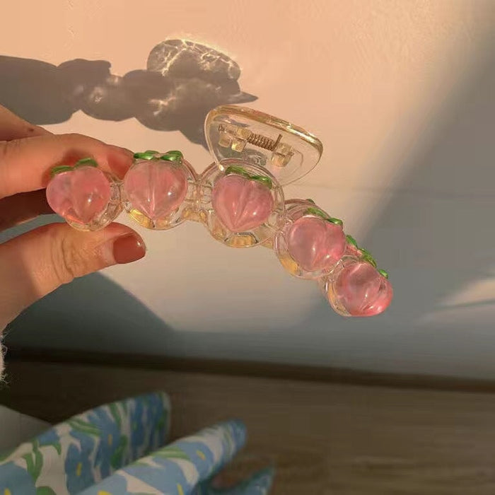Wholesale pink peach grab clip JDC-HC-BL002 Hair Clips 冰澜 Wholesale Jewelry JoyasDeChina Joyas De China