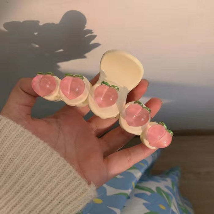 Wholesale pink peach grab clip JDC-HC-BL002 Hair Clips 冰澜 White Wholesale Jewelry JoyasDeChina Joyas De China