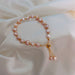 Wholesale pink pearl bracelet JDC-BT-BY015 Bracelet 宝钰 Champagne Wholesale Jewelry JoyasDeChina Joyas De China