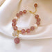 Wholesale pink pearl bracelet JDC-BT-BY022 Bracelet 宝钰 pink Wholesale Jewelry JoyasDeChina Joyas De China