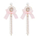 Wholesale pink pearl tassel earrings JDC-ES-JL928 Earrings 氿乐 Pink Wholesale Jewelry JoyasDeChina Joyas De China