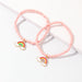 Wholesale Pink Rice Bead Alloy Rainbow Bracelet JDC-BT-NZ037 Bracelet 奈珠 Wholesale Jewelry JoyasDeChina Joyas De China