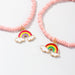 Wholesale Pink Rice Bead Alloy Rainbow Bracelet JDC-BT-NZ037 Bracelet 奈珠 Wholesale Jewelry JoyasDeChina Joyas De China