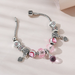 Wholesale pink round beaded alloy bracelet JDC-BT-qz074 Bracelet JoyasDeChina Wholesale Jewelry JoyasDeChina Joyas De China