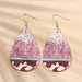 Wholesale pink sequined leather earrings JDC-ES-GSMQ017 Earrings 妙奇 A Wholesale Jewelry JoyasDeChina Joyas De China