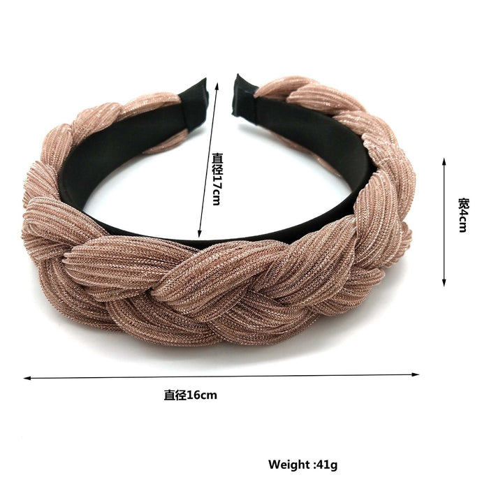 Bulk Jewelry Wholesale pink twist braid wide brim headband JDC-HD-O105 Wholesale factory from China YIWU China