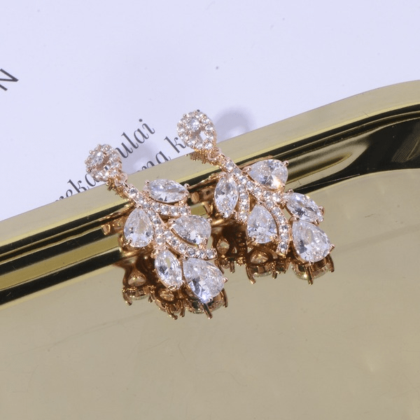 Wholesale pink zircon earrings JDC-ES-Mix011 Earrings 迷茜 Wholesale Jewelry JoyasDeChina Joyas De China