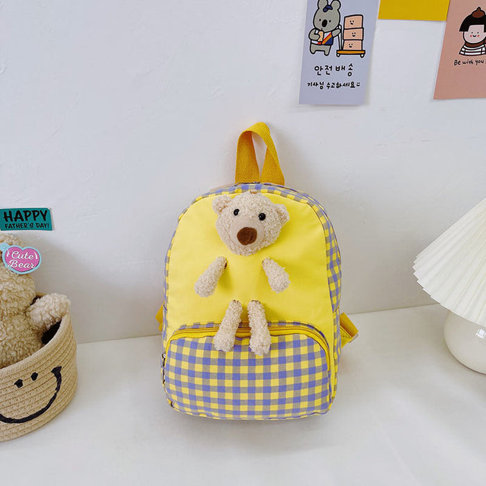 Wholesale Plaid Bunny Nylon children's Backpack Bags JDC-BP-YD001 Backpack Bags JoyasDeChina Bear yellow Wholesale Jewelry JoyasDeChina Joyas De China