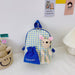 Wholesale Plaid Bunny Nylon children's Backpack Bags JDC-BP-YD001 Backpack Bags JoyasDeChina Bunny blue Wholesale Jewelry JoyasDeChina Joyas De China