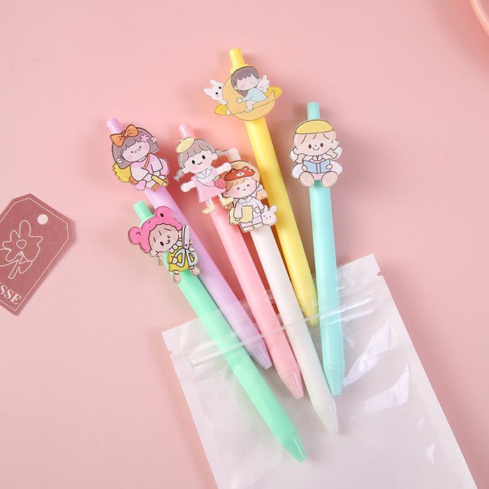 Bulk Jewelry Wholesale plastic 6 bags of Japanese girl heart ballpoint pen JDC-BP-GS010 Wholesale factory from China YIWU China