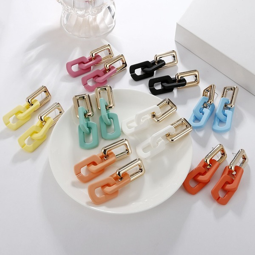 Bulk Jewelry Wholesale plastic candy color color matching earrings JDC-ES-YN005 Wholesale factory from China YIWU China