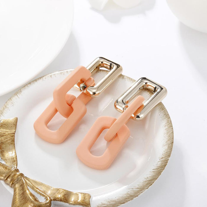 Bulk Jewelry Wholesale plastic candy color color matching earrings JDC-ES-YN005 Wholesale factory from China YIWU China