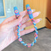Wholesale plastic children's floret braided hair rope JDC-HS-GSHX043 Hair Scrunchies JoyasDeChina 9# Blue Flower Wholesale Jewelry JoyasDeChina Joyas De China
