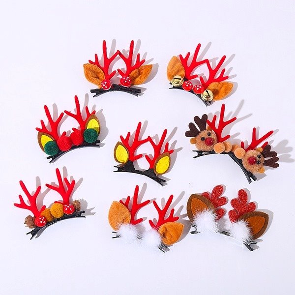 Wholesale Plastic Christmas Antlers Children Hair Clips JDC-HC-GL003 Hair Clips 誠蟋 Wholesale Jewelry JoyasDeChina Joyas De China