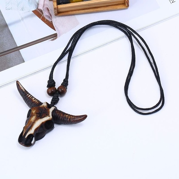 Bulk Jewelry Wholesale plastic cow head man necklaces JDC-MNE-PK020 Wholesale factory from China YIWU China