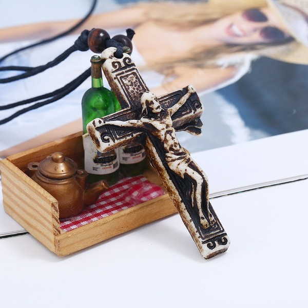 Bulk Jewelry Wholesale plastic cross man necklaces JDC-MNE-PK045 Wholesale factory from China YIWU China