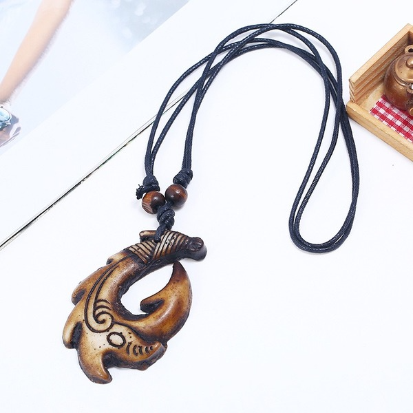 Bulk Jewelry Wholesale plastic fishbone man necklaces JDC-MNE-PK071 Wholesale factory from China YIWU China