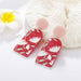 Bulk Jewelry Wholesale plastic flower earrings JDC-ES-YN007 Wholesale factory from China YIWU China