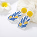 Bulk Jewelry Wholesale plastic flower earrings JDC-ES-YN007 Wholesale factory from China YIWU China