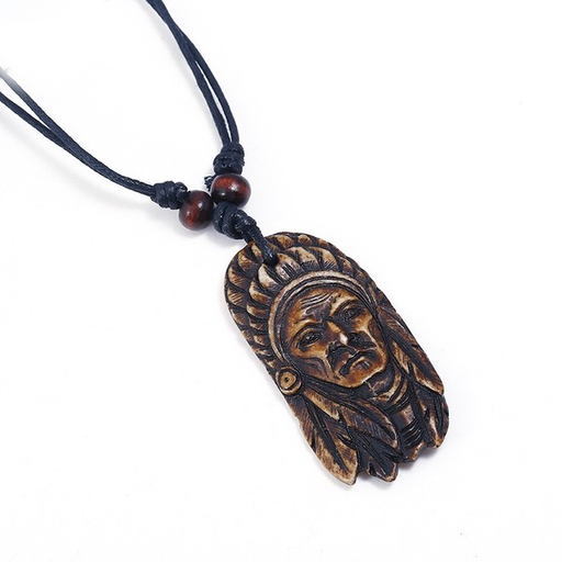 Bulk Jewelry Wholesale plastic Indian head man necklaces JDC-MNE-PK052 Wholesale factory from China YIWU China