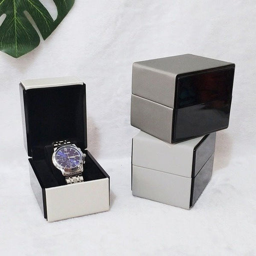 Wholesale plastic PU leather flip watch packaging box JDC-JP-HuaJ006 Jewelry packaging 花涧 Wholesale Jewelry JoyasDeChina Joyas De China