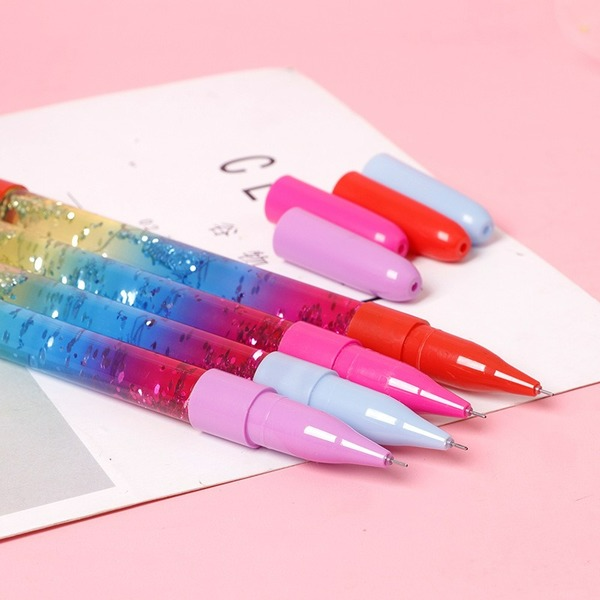 Wholesale plastic rainbow quicksand pen JDC-BP-GSYX024 Ballpoint pen 依萱 bule 0.5mm Wholesale Jewelry JoyasDeChina Joyas De China